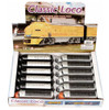 Classic Locomotive Diecast Package - Box of 12 7.5 Inch Scale Diecast Model Trains, Assorted Colors