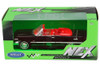 1963 Chevy Impala Convertible, Black - Welly 22434 - 1/24 scale Diecast Model Toy Car