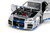 Fast & Furious Brian's Nissan Skyline GT-R, Candy Silver - Jada Toys 97158 - 1/24 Scale Diecast Model Toy Car