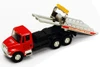 International Busted Knuckle Garage Rollback Tow Truck, Red - Showcasts 2106BKG - 5.25 Inch Scale Diecast Model Replica (1 car, no box)