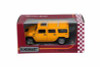 Hummer H2 SUV, Yellow - Kinsmart 5337WYL - 1/40 Scale Diecast Model Toy Car