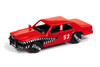 1990 Ford Crown Victoria, Red with Monster Graphics - Johnny Lightning JLSF016/48B - 1/64 scale Diecast Model Toy Car