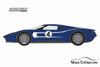 2017 Ford GT, Blue with White - Greenlight 13220C/48 - 1/64 scale Diecast Model Toy Car