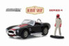 1965 Shelby Cobra 427 S/C, Black w/red stripe - Greenlight 97040A/48 - 1/64 Scale Diecast Car