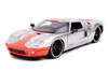 2005 Ford GT Hardtop, Silver and Orange - Jada Toys 31324 - 1/24 scale Diecast Model Toy Car