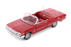 1963 Chevy Impala Convertible, Red - Welly 22434 - 1/24 scale Diecast Model Toy Car