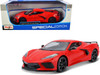 2020 Chevy Corvette Stingray C8 , Red - Maisto 31447R - 1/18 scale Diecast Model Toy Car