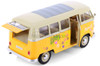 1963 Volkswagen Classical T1 Bus w/ Love/Peace Yellow -  Showcasts® 22095A1/4D - 1/24 Scale Diecast Model Toy Car