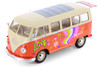 1963 Volkswagen  T1 Bus w/ Love/Peace , Orange -  Showcasts® 22095A1/4D - 1/24 Scale Diecast Model Toy Car