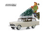 1955 Chevy Two-Ten Townsman w/Christmas Tree, Cream/Ivory - Greenlight 54020 - 1/64 Diecast Car