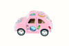 1967 Volkswagen Classic Beetle with Decals, Pink - Kinsmart 4026DYF - 4"  Diecast Model Toy Car