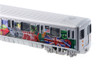 Metro Subway with Graffiti, Green - Showcasts 2233DGF - 1/43 scale Diecast Model Toy Car (1 train, no box)