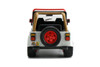 1992 Jeep Wrangler Off Road, White w/ Orange - Jada 97806 - 1/24 Scale Diecast Model Toy Car