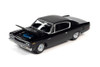 1970 AMC Rebel Machine, Black - Johnny Lightning JLMC024/48A - 1/64 scale Diecast Model Toy Car