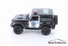 2018 Jeep Wrangler Rubicon Police Hard Top, Black and White - Kinsmart 5412DP - 1/34 Diecast Car