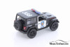 2018 Jeep Wrangler Rubicon Police Hard Top, Black and White - Kinsmart 5412DP - 1/34 Diecast Car