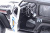2018 Jeep Wrangler Rubicon Police Hard Top, Black and White - Kinsmart 5412DP - 1/34 Diecast Car