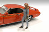 Retro Female Mechanic III, Blue - American Diorama 38346 - 1/24 scale Figurine - Diorama Accessory