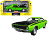 1970 Plymouth Barracuda, Green - New Ray 71873A - 1/25 scale Diecast Model Toy Car