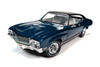 1970 Buick GS 455 Stage 1, Diplomat Blue and Black - Auto World AMM1242 - 1/18 scale Diecast Model Toy Car