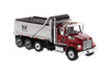 Western Star 4700 SFFA Dump Truck, Red and Silver - Diecast Masters 71032 - 1/50 scale Diecast Car