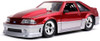 1989 Ford Mustang GT, Red - Jada Toys 32666/4 - 1/24 scale Diecast Model Toy Car