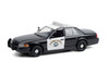 California Highway Patrol (CHP) 2008 Ford Crown Victoria, Black with White - Greenlight 85523 - 1/24 scale Diecast Model Toy Car