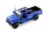 2021 Jeep Gladiator Overland (Open Top), Blue - Motor Max 79365/2D - 1/27 scale Diecast Car