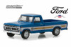1976 Ford F-100 Pickup Truck, Blue - Greenlight 29966/48 - 1/64 Scale Diecast Model Toy Car