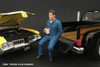 Mechanic Johnny Drinking Coffee, American Diorama 77500 - 1/24 Scale Accessory for Diecast Cars