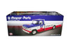 1970 Dodge D300 Ramp Truck "Mopar Parts", Blue with Red and White - Acme A1801903 - 1/18 scale Diecast Model Toy Car