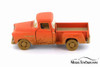 1955 Chevy Stepside Muddy Pickup Truck, Orange - Kinsmart 5330DY - 1/32 scale Diecast Model Toy Car