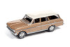 1963 Chevy II Nova 400 Station Wagon, Saddle Beige/Tan Metallic - Auto World AWSP067/24A - 1/64 scale Diecast Model Toy Car