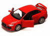 2008 Mitsubishi Lancer Evolution X, Red - Kinsmart 5329D - 1/36 scale Diecast Model Toy Car