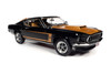 1969 Ford Mustang Boss 429 Fastback, Raven Black and gold - Auto World AMM1251 - 1/18 scale Diecast Model Toy Car