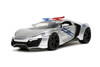 Lykan Hypersport Police 'Highway Patrol', Silver and Blue - Jada Toys 32927/4 - 1/24 Diecast Car