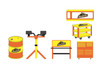 Shop Tool Accessories Pack - Armor All, Yellow/Orange - Greenlight 16080 - 1/64 Diecast Accessory