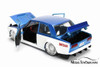 1973 Datsun 510 Widebody #73, Blue w/ White - Jada 99094WA1 - 1/24 Scale Diecast Model Toy Car