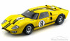 1966 Ford GT-40 MK II #8, Yellow w/ Black Stripes - Shelby  SC417 - 1/18 Scale Diecast Model Toy Car