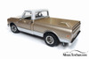 1968 Chevy C-10 Fleet Side Pickup Truck, Gold and White - Auto World AMM1165 - 1/18 scale Diecast Model Toy Car