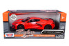 2020 Chevy Corvette C8 Stingray with Racing Stripes, Red - Motor Max 79360RBI-RD - 1/24 Diecast Car