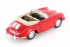 Porsche 356B Convertible, Red - Welly 29390/4D - 1/24 Scale Diecast Model Toy Car