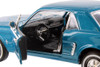 1964 Ford Mustang Coupe (1964.5), Metallic Turquoise Blue - Showcasts® 22451/4D - 1/24 Scale Diecast Model Toy Car