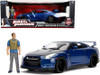 Brian's 2009 Nissan GTR with Brian Figure and Working Lights, Fast and Furious - Jada Toys 31142 - 1/18 scale Diecast Model Toy Car