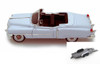 Diecast Car w/Trailer - 1953 Cadillac Eldorado Convertible, White - Welly 22414 - 1/24 scale Diecast Model Toy Car