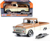 Diecast Car w/Trailer - 1958 Chevy Apache Fleetside Pickup Truck, Brown and Beige - Motor Max 79311AC/BB - 1/24 scale Diecast Model Toy Car