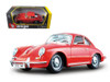 Diecast Car w/Trailer - 1961 Porsche 365B Coupe, Red - Bburago 18-22079RD - 1/24 scale Diecast Car