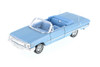 Diecast Car w/Trailer - 1963 Chevy Impala Convertible, Blue - Welly 22434 - 1/24 Scale Diecast Model Toy Car (Brand New, but NOT IN BOX)