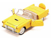 Diecast Car w/Trailer - 1956 Ford Thunderbird Convertible, Yellow, Motormax 73215, 1/24 Diecast Car