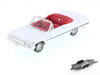 Diecast Car w/Trailer - 1963 Chevy Impala Convertible, White - Welly 22434 - 1/24 Scale Diecast Model Toy Car (Brand New, but NOT IN BOX)